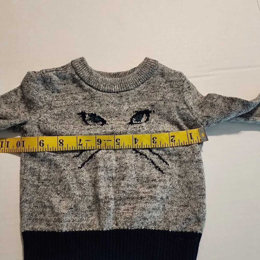 Baby Gap 2 pc outfit girl sz 12-18 months Cat sweater Jeans School Play Daycare